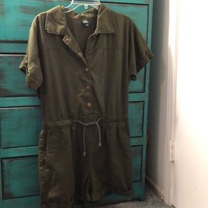Army green romper